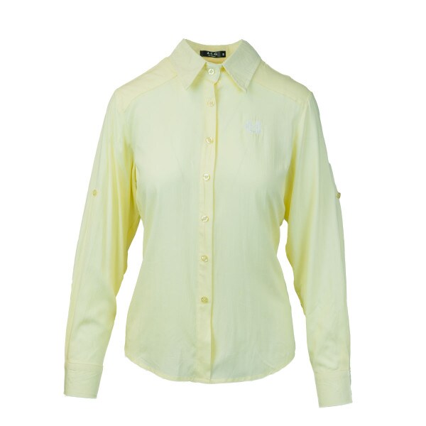 Button Down Yellow Business Casual Women's Shirt U-State